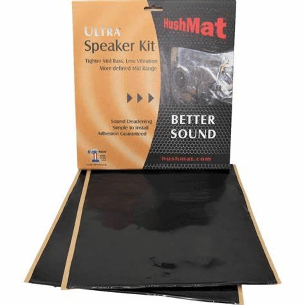 10110 Speaker Kit - 2 Sheets of 10" x 10" Black Ultra Sound Deadening - 1.4 Square Feet