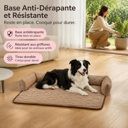 Tapis rafraîchissant chien canapé coussin chat marron 36x36