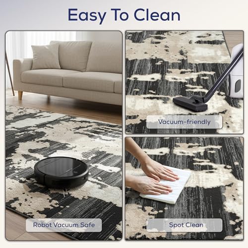 Tapete decorativo Abani 6' x 9' gris miniatura 5