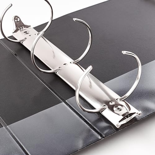 Image of Avery Standard View 3 Ring Binders, 1.5 inch Round Rings, 275-Sheet Capacity, 2.1 Inch Wide Spine, Black Binders, Ideal for Lightweight Organization and Occasional Referencing (4-Pack of 19204)