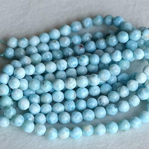 Perles en larimar véritable 6mm de qualité gemme supérieure pour bijoux artisanaux - 4