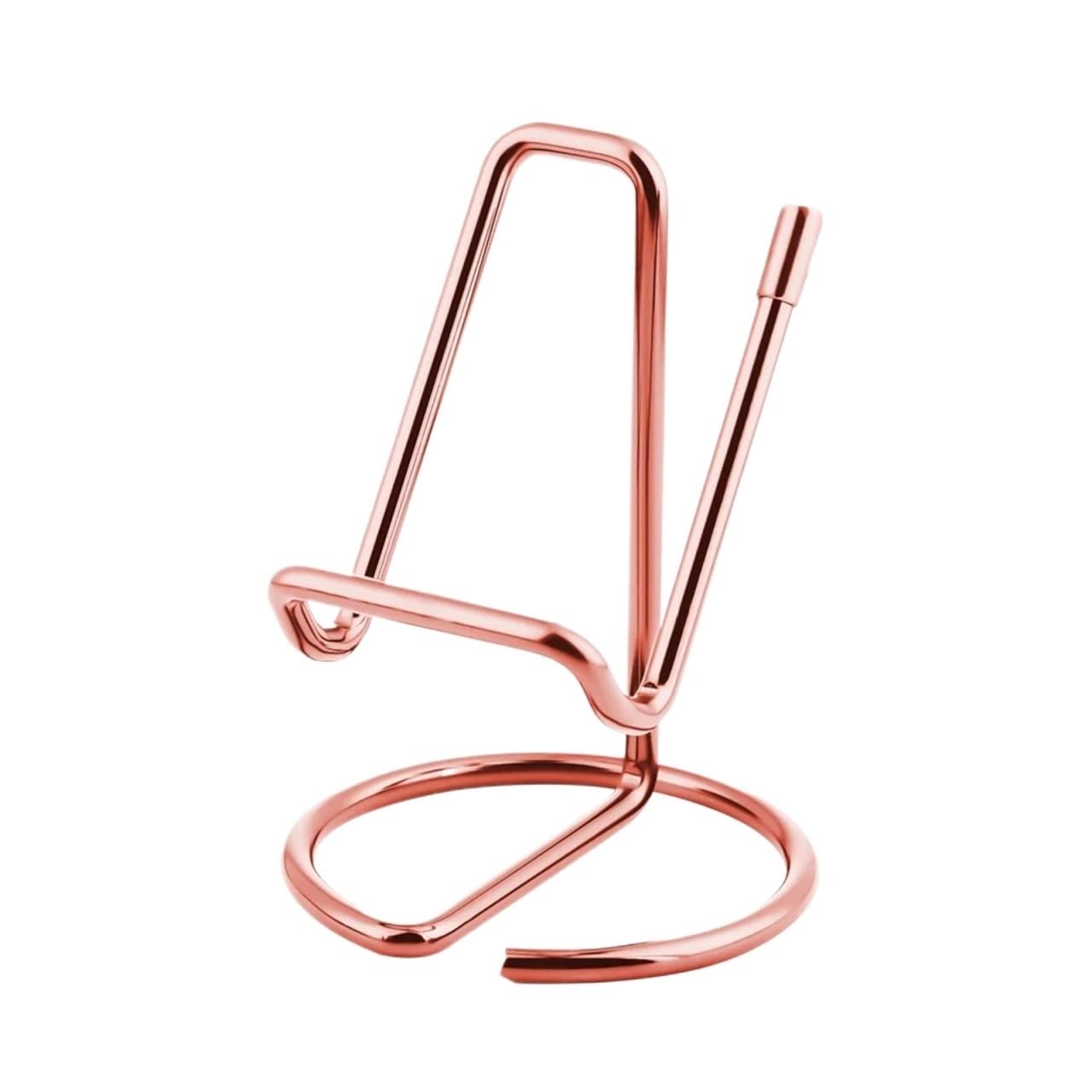 Vaeltor Rose Gold 8Pcs Retro Gold Rose Metal Card Holder For Desk Business Display Stand Office Desktop Name(Rose Gold)