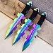 Tactical Knife Survival Knife Hunting Knife 7.5" Ripper Throwing Knives Set Fixed Blade Knife Razor Sharp Edge Camping Accessories Survival Kit Tactical Gear 74397 (Rainbow)