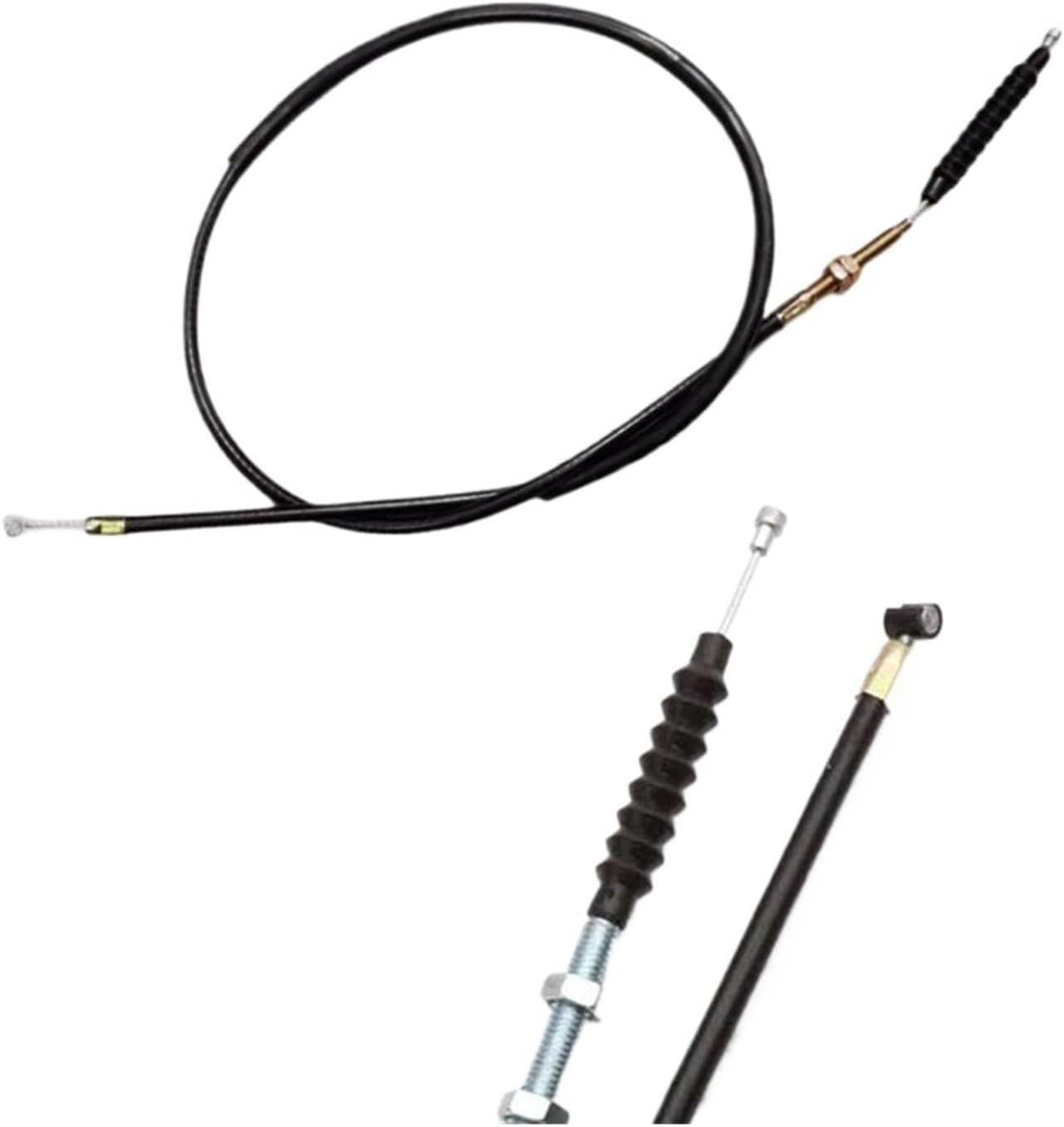 Motorcycle Clutch Cable Length From 100cm-130cm Compatible 50cc 70cc 90cc 110cc 125cc 150cc 200cc 250cc Dirt Pit Bike ATV(130cm (TYPE 2))