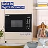 Russell Hobbs Built in 20 Litre Touch Control Digital Microwave with Grill, Defrost Setting, 5 Power Levels, 8 Autocook Settings, Black, 1 Year Guarantee RHBM2002B