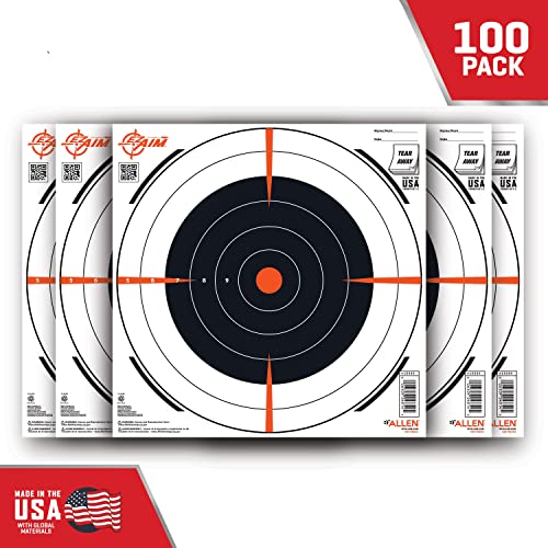 Ez Aim™ Paper Shooting Target Bullseye Target By Allen®, 12 Inch X 12 Inch, 13 Per Pack, Black #TOP2