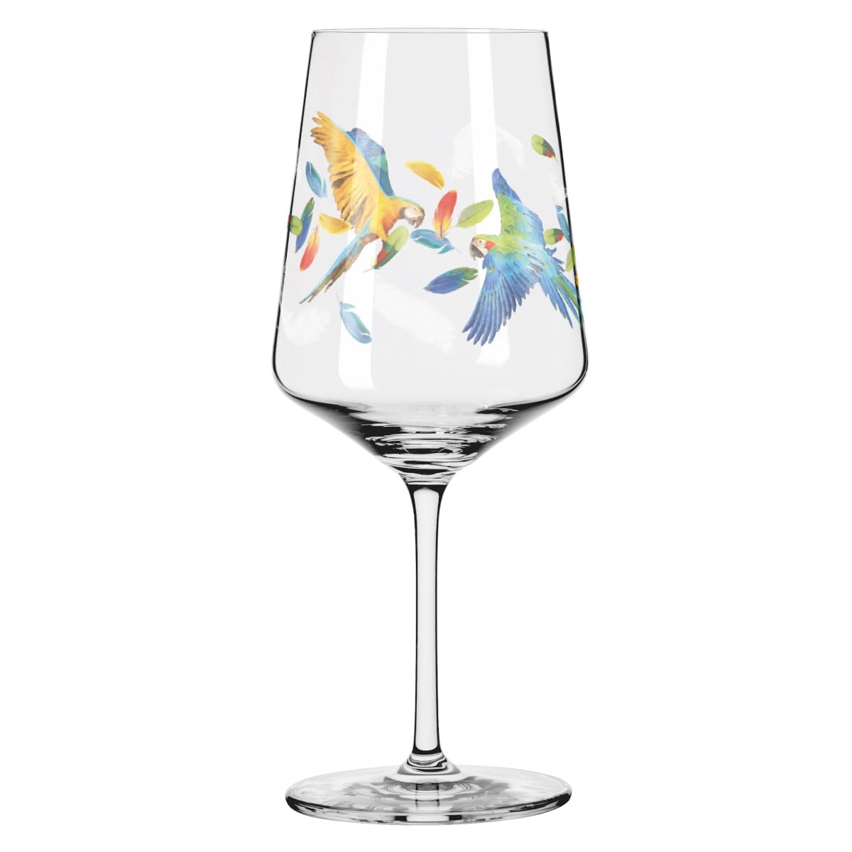 Ritzenhoff 2841011 Aperitif Glass 500 ml - Summer Rausch No. 11 Series with Colourful Parrot Motif - Made in Germany