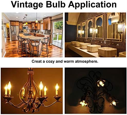Bonlux LED Candle Bulbs Dimmable B15 SBC Small Bayonet Cap 4W, Edison LED Filament Candle Bulbs Ba15d B15d Vintage LED Filament Light Bulbs Warm White 2700K Halogen Bulbs 35W-40W Replacement (4-Pack)