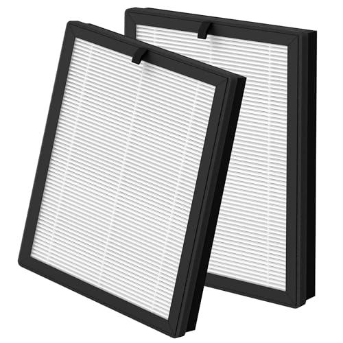 Derdfy 2 Packs A5 H13 True HEPA Replacement Filters for Vewior A5 ClearAir-A5 Home Purifier, 3-in-1 Filtration of H13 True HEPA Filter, Activated Carbon Filter and Nylon Pre-Filter