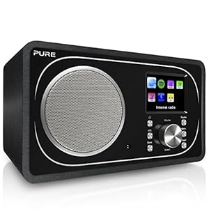 Pure Evoke F3 digitale radio (DAB+, DAB, FM, WLAN, Bluetooth, internetradio, Spotify Connect, app, slaaptimer, wekfunctie, incl. afstandsbediening, streaming, 25000 radiozender), zwart