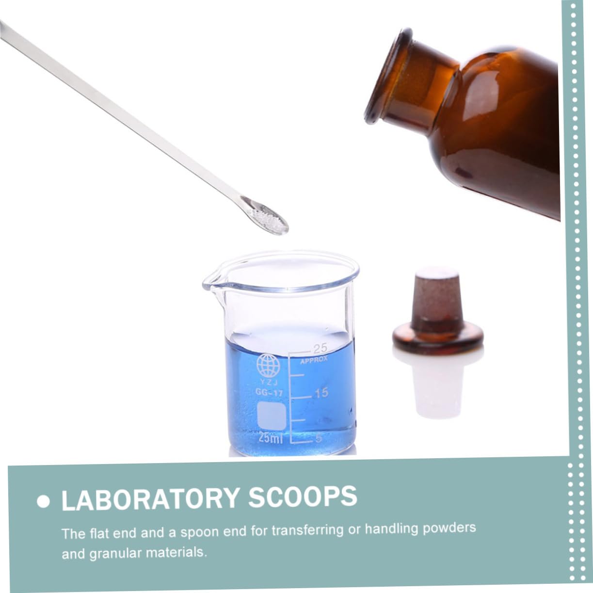 OSOLADY Precision Stainless Steel Sampling Spoons 3pc Set Lab Measuring Spoons