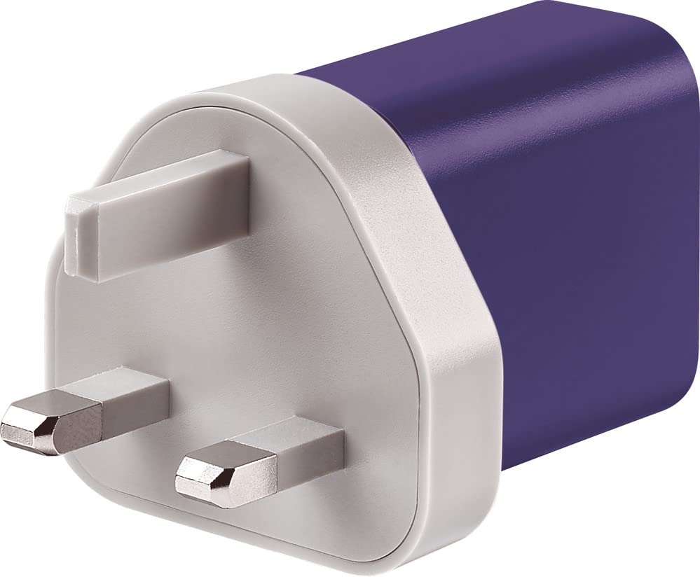 Go Travel Worldwide USB-A & USB-C Mains Charger (Ref 576.101), Purple - Image 2