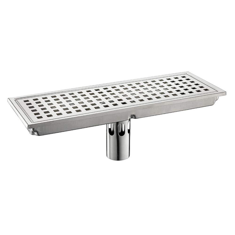 Drain de sol rectangulaire 300x110 mm en acier inoxydable anti-odeur pour douche