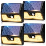 vighep Solar Lights Outdoor Garden, 4 Pack Security Lights Motion Sensor