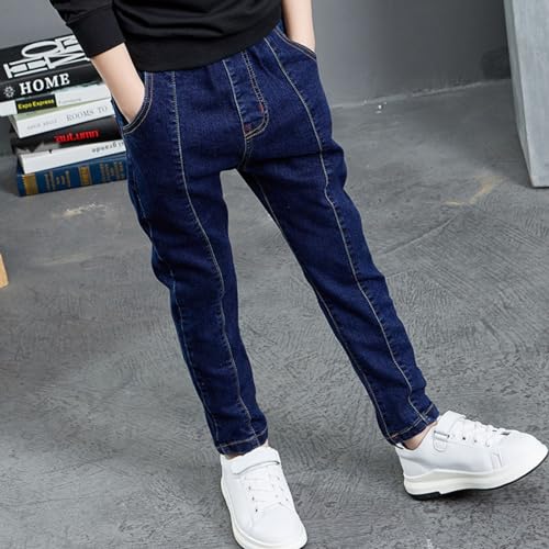 Boys Denim Pants Casual Straight Fit Jeans Stretch Comfortable Everyday Wear for Active Kids4