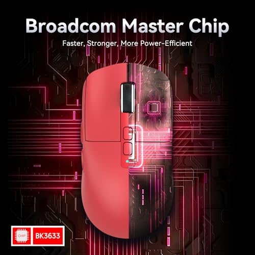 ATTACK SHARK Mouse X6 leve sem fio para jogos com base de carregamento RGB, cabo trimodo/2,4 GHz/BT5