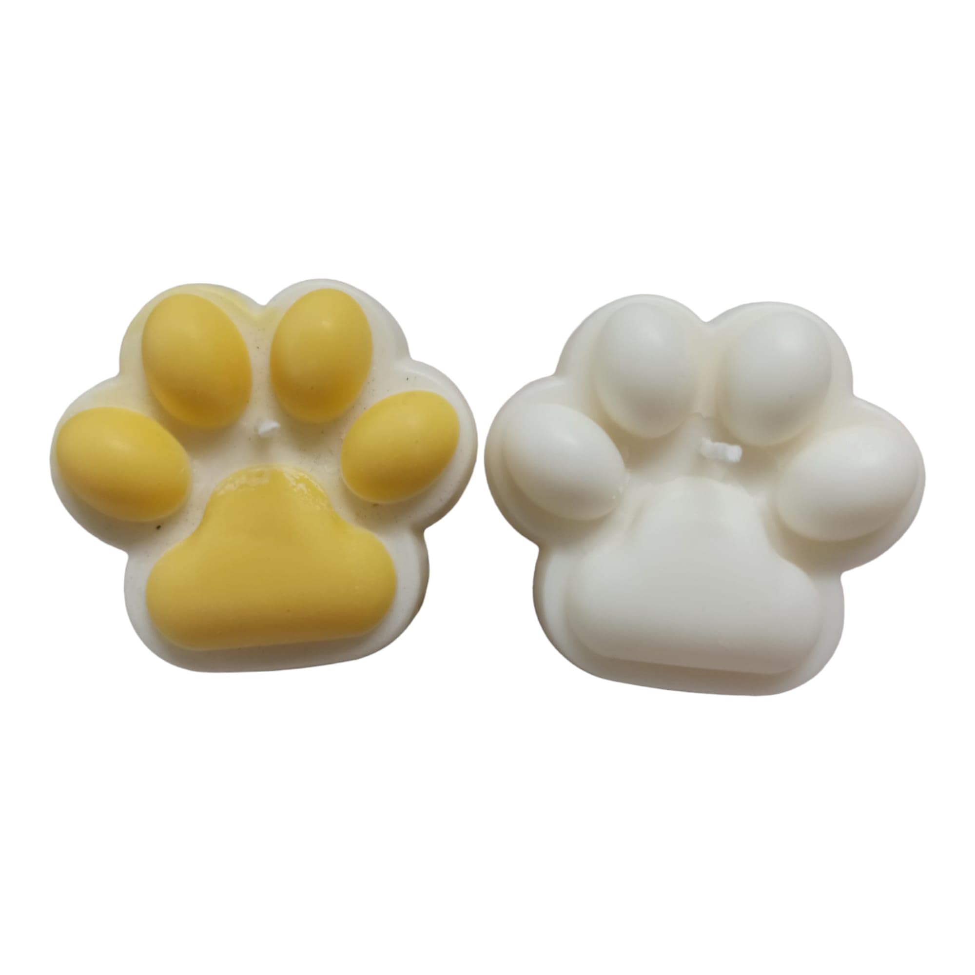 Pack de 2 Velas de Patas de Gato y Perro- Decoración Encantadora para Amantes de los Gatos y Perros- Velas Cera de Soja Hechas a Mano - Único y Original. Set de huellas Amantes de Mascotas.