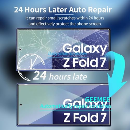Image of FabeKee Screen Guard Film Compatible For Samsung Galaxy Z Fold 7 5G Cellphone Self Healing Unbreakable Hd Hydrogel [Tpu Film] Flexible Film-Clear [Not Tempered Glass] (Screen Guard)