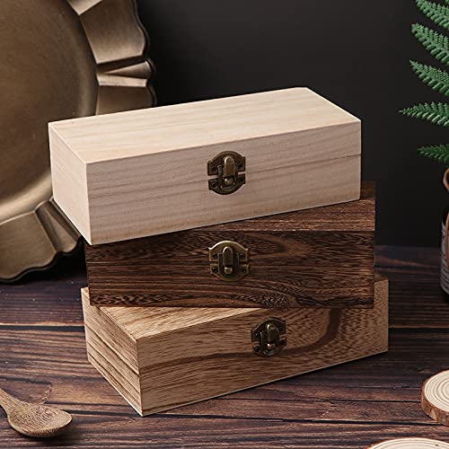 YCTTKDD Schmuckschatulle, 1 ück, Retro-Schmuckschatulle, Organizer, Schreibtisch, Naturholz, Klapp-Aufbewahrungsbox, Heimdekoration, handgefertigte Geschenkboxen aus Holz, Khaki
