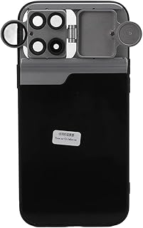 Capa para celular com várias lentes, capa para celular 5 em 1 com filtro CPL Lente macro 10X 20X Telefoto e lente olho de peixe 180° para 13 Pro Max