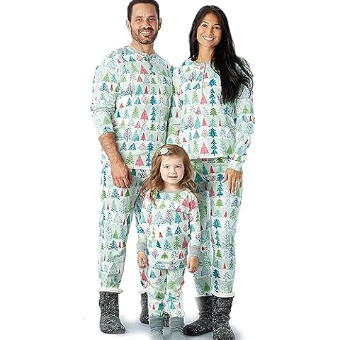 HonestBaby baby boys Organic Cotton Holiday Family Jammies Pajama Set, Feelin' Pine, Men s 2-Piece Pajama Set Large US Cover