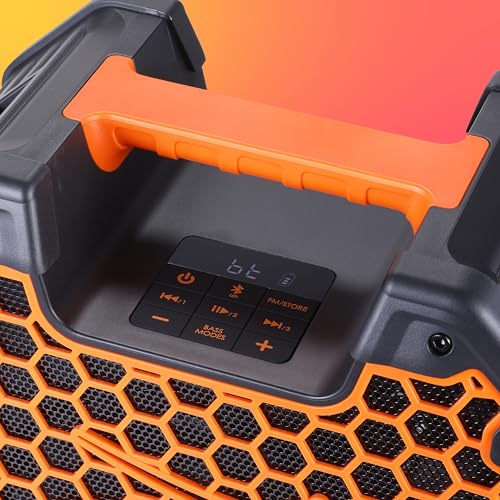 Image of Altec Lansing TOUGHBOXX Bluetooth Speaker, 70W Peak Power, IPX5 Waterproof, 18Hr Playtime, Party Sync 100+ Units, FM Radio, USB-C & Mic In, Ultimate Portable Outdoor Bluetooth Speaker