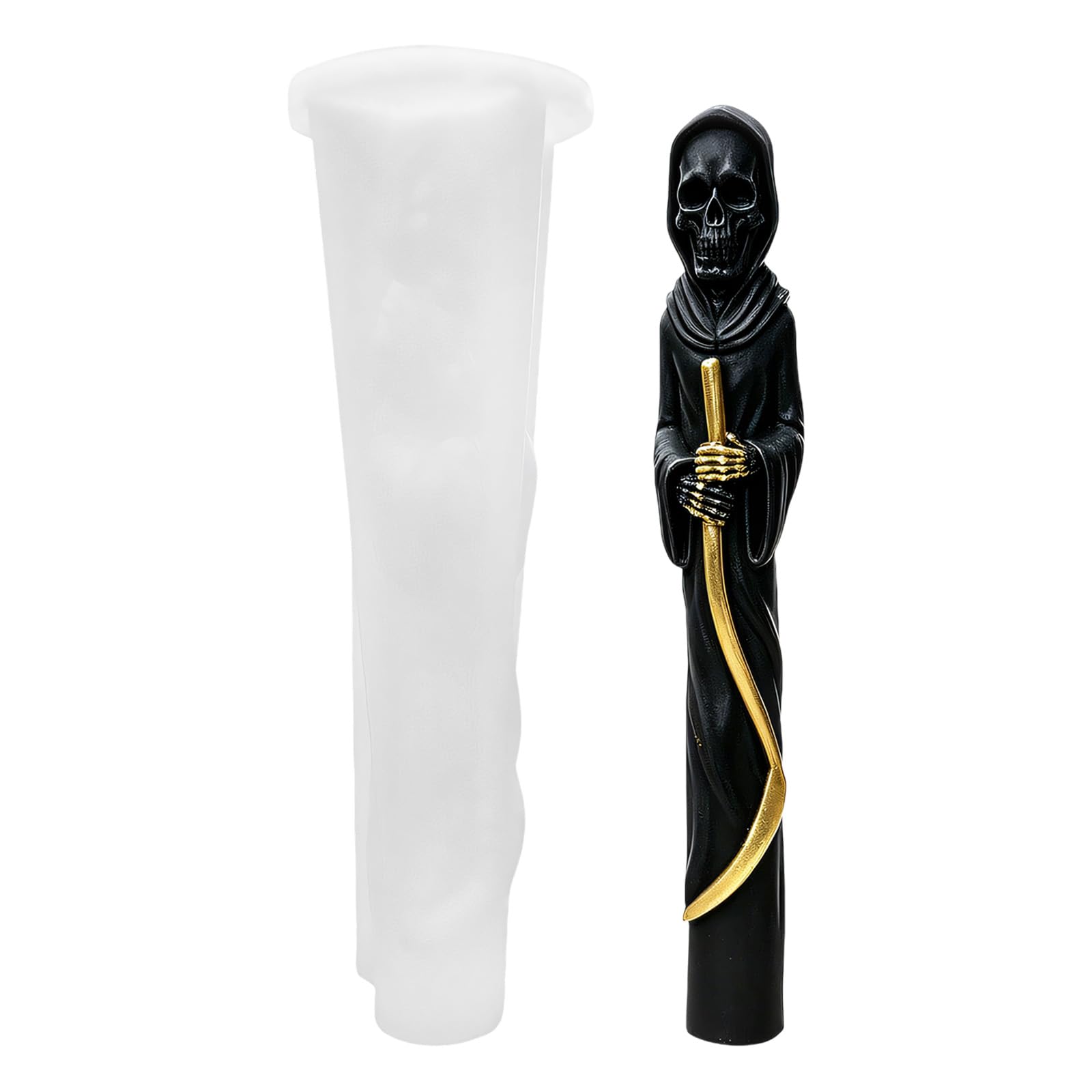 Ljmyy Skull Pillar Candle Silicone For Resin Casting Making Candle Soap Chocolate Holiday and Wedding Decoration