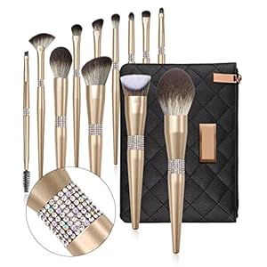 Makeup brush Makeup Brush Set 12PCS Bright Diamond-encrusted Brushes Female Cosmetic Tools