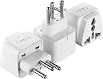 Ceptics GP-11A-3PK Switzerland Travel Plug Adapter (Type J) - 3 Pack [Grounded & Universal]