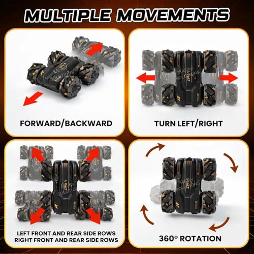 Image of Remote Control Drift Stunt Car Toy for Kids Adults 4WD Racing Fall Resistant 4x4 RC Car 360 Rotating Dual Sided Climbing High-Speed Cross-Country Battle Off Road Rechargeable