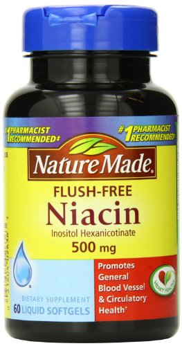 Nature Made Niacin 500mg Flush Free 60ct Softgels 3 Pack