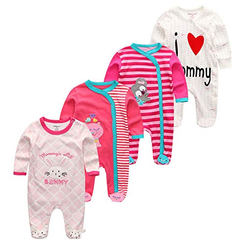 Image of Kiddiezoom Baby and Toddler Boys'Snug Fit Footed Cotton One-Piece Romper Jumpsuit