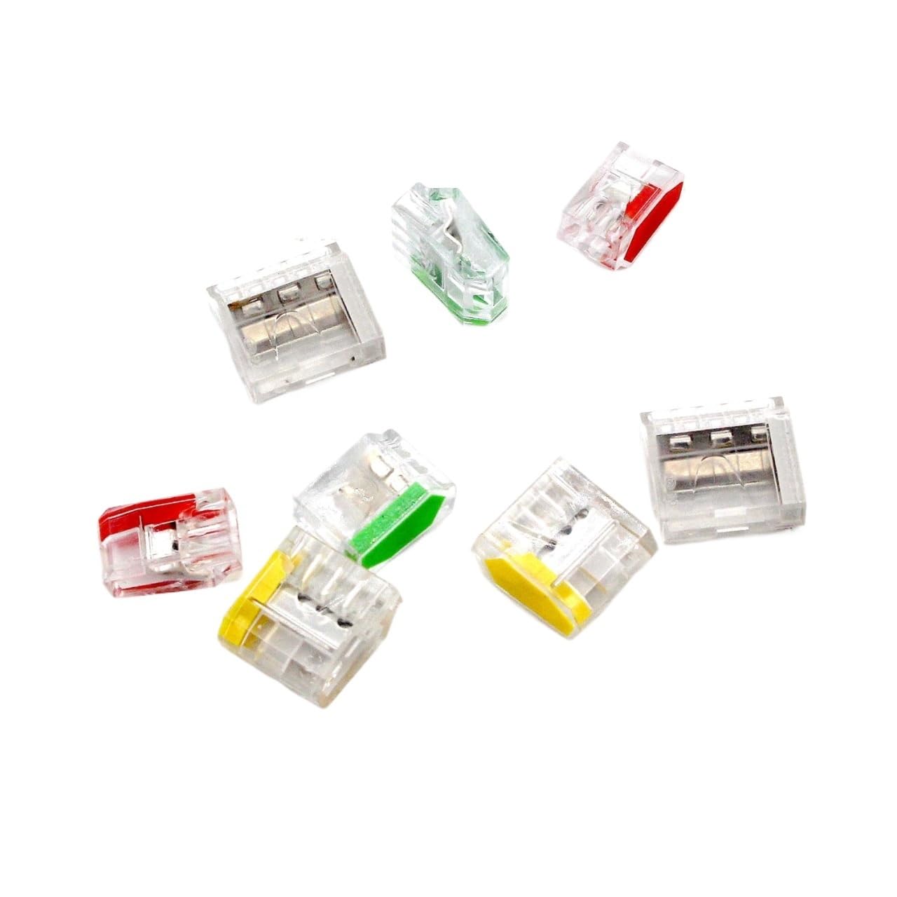 Connettore a innesto con terminale a innesto per blocco elettrico compatto per cablaggio (viola, 3 pezzi)