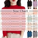 Warm Cashmere Sweaters for Women Mock Turtleneck Long Sleeve Dressy Casual Pullover Tops Winter Soft Knit Sweater - Image 4