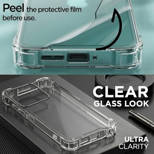 Image of Fashionury Clear Back Cover Case for Motorola Moto Edge 60 Fusion 5G | Anti-Yellow Acrylic Hard Back + Soft TPU Bumper | Shockproof 360 Protection | Slim Transparent Bumper Case (Clear)