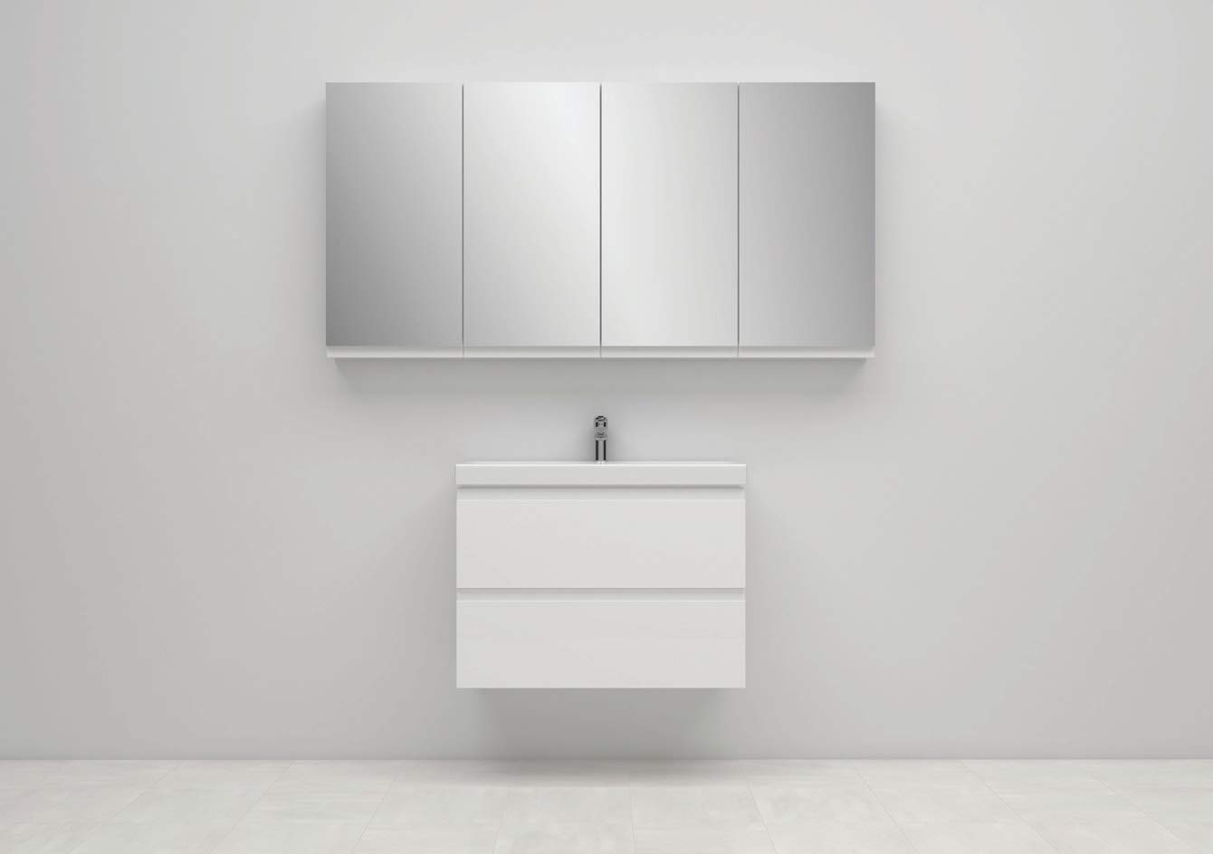 VBChome Moduo vasque de lavabo encastrable avec trop-plein en céramique Blanc, blanc