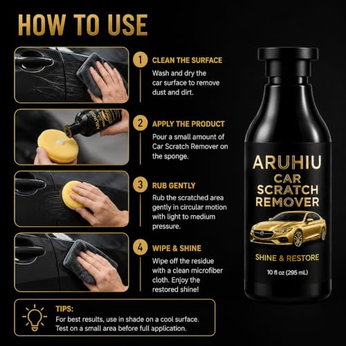 Image of Premium Car Scratch Removal For Scratches and Scuff Marks | All-in-One Paint Restorer Wax With Microfiber Cloth & Storage Box | Car Scratch Remover With Paint-Safe Formula (Premium 300 ml)