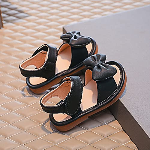 Baby Girls Bow Open Toe Sandals Summer Flat Wide Shoes Toddler Kids 𝗟ow Heels Shower Beach Dress Dance Shoes Fashion4