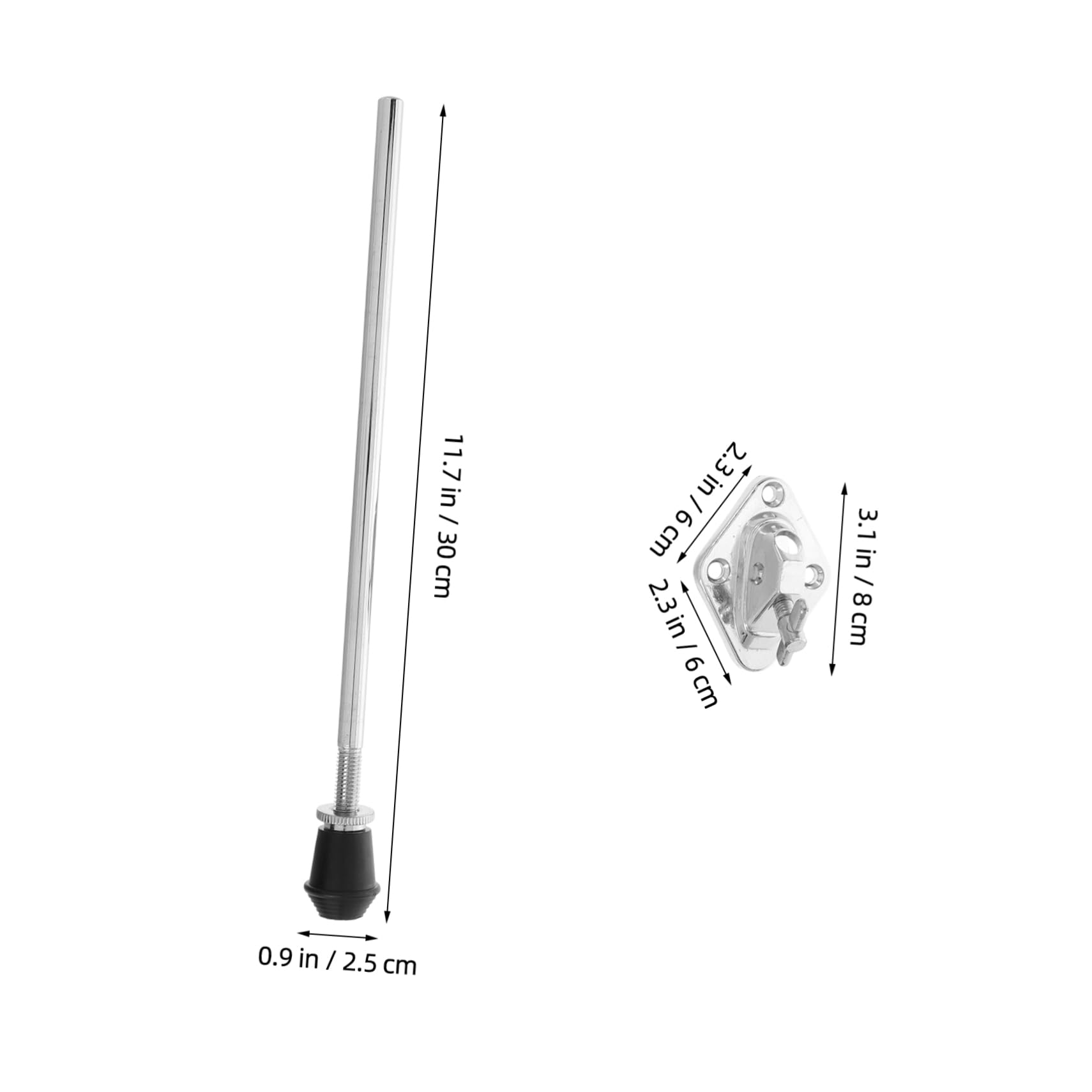 ULDIGI 2sets Bass Drum Legs Skid Floor Support Bracket Easy Installation Percussion Accessory for Drum Stability and Performance