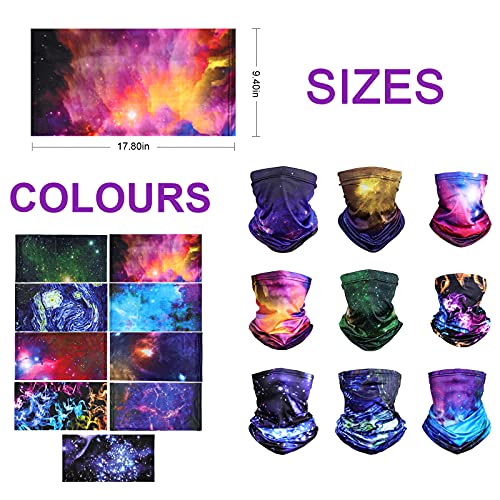 Sun Protection Face Mask Neck Gaiter - 9 Pack Breathable UV Protection Scarf for Men & Women, Hiking, Cycling, Fishing2