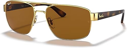 Ray-Ban RB3663 - Gafas de sol rectangulares para hombres + paquete con KIT DE ACCESORIOS PARA GAFAS