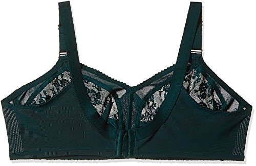 Image of Triumph International Doreen Bra For Women Non Wired Non Padded Wireless Bra Full Coverage Raschel Lace Lingerie Classic High Center Bridge Support Wide Straps Big Cup Bra for Larger Busts Pack Of 1