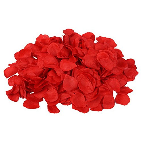 Pétales de roses env. 500 Pétales de Roses en Tissus couleur rouge