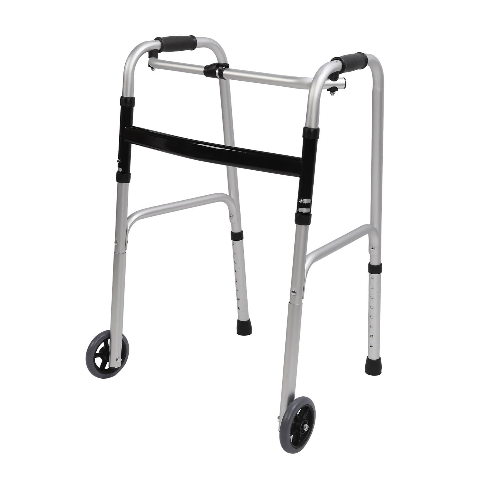 2 Ruedas para Andador, Accesorios de Repuesto para Andador, Ruedas Ajustables de Repuesto para Personas Mayores con Discapacidad, Patas de Aleación de Aluminio