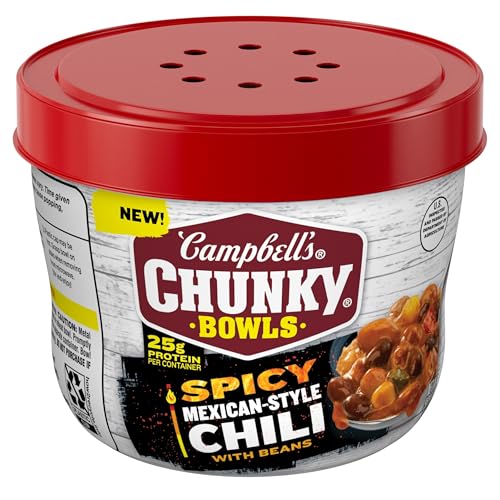 Campbell’s Chunky Spicy Mexican-Style Chili With Beans, 15.25 oz Bowl