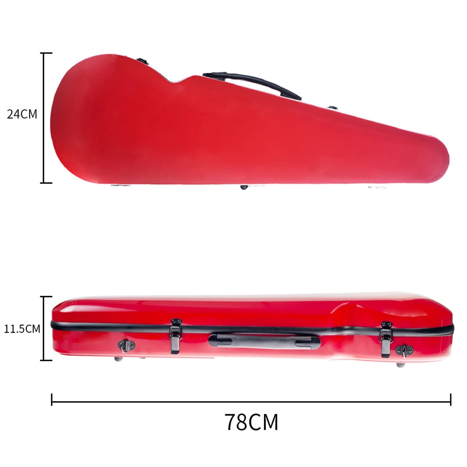 Profesional Violín Caso Estuche Rígido Para Violín 4/4 Tamaño Completo Lujo Con Suspensión Higrómetro Alto Brillo Fácil De Transportar Ultraligero Violín Caso (Color : 05)