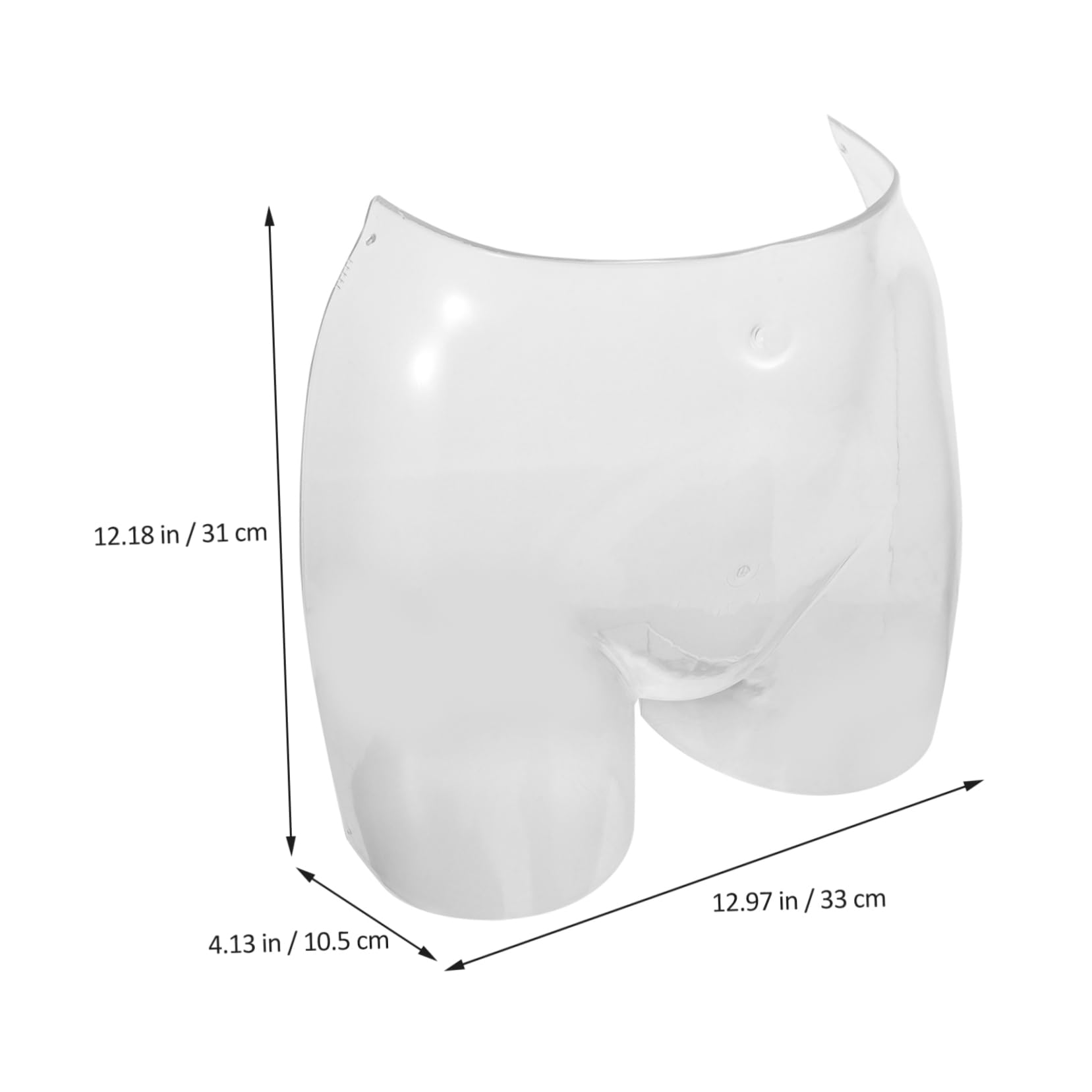 PRETYZOOM Modello di Sedere in Plastica per Esposizione , Espositore per Mutande Leggero e Robusto, Manichino di Fianchi per Negozi al Dettaglio