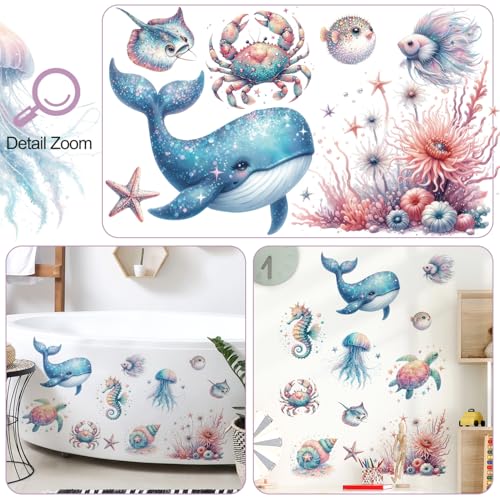 Vinilos decorativos marinos Ocean Fish 2 planchas 27x83 cm miniatura 3