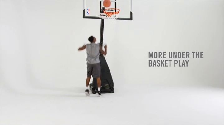 spalding 60 acrylic portable hybrid basketball system stores