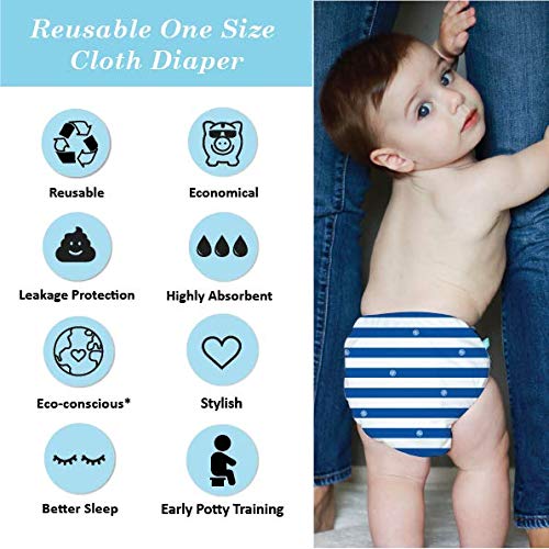 image for Charlie Banana Baby 2-in-1 Reusable Fleece Cloth Diapering System, Reu